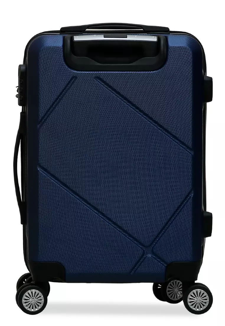 Carlton Tas Koper Unisex Size 20 Inch Suitcase 3 Digit Combination Lock Large Compartment Material Fiber ABS ORIGINAL - Navy