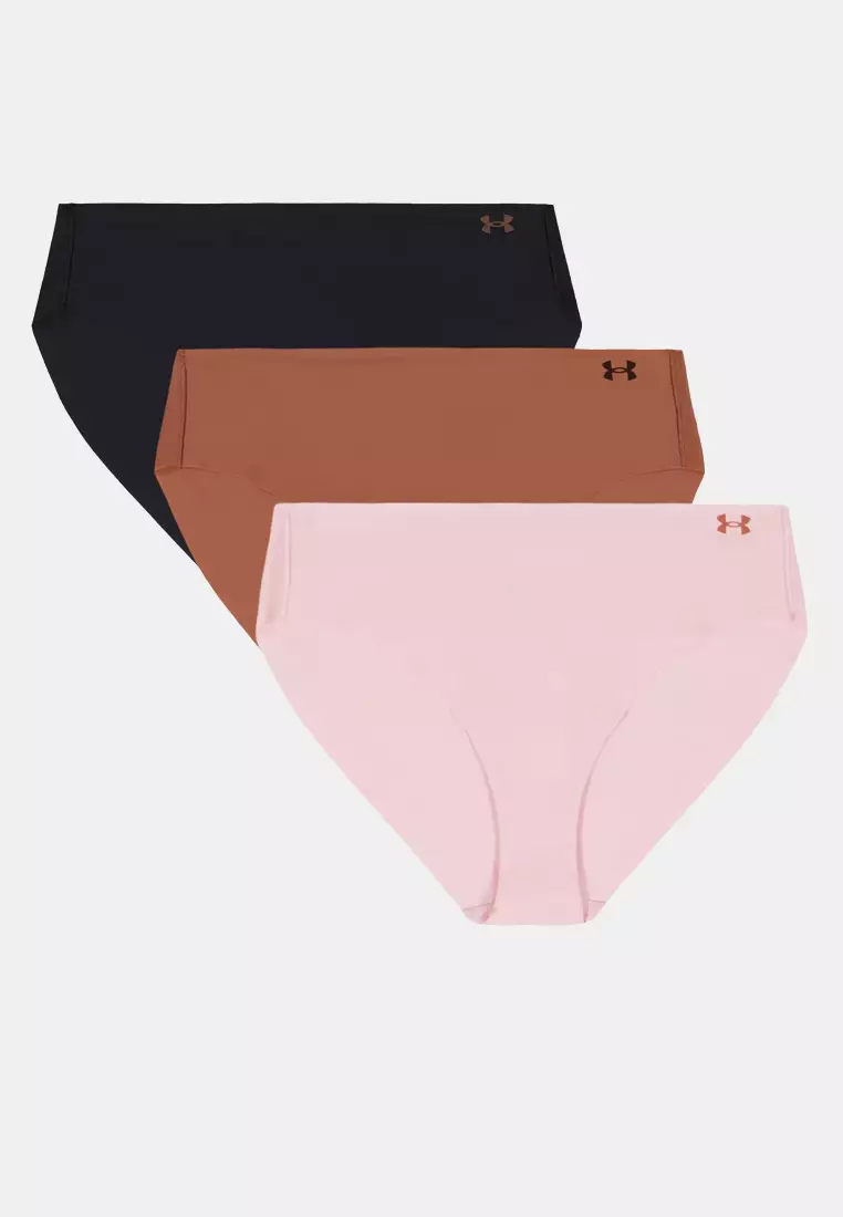 Pure Women's 3-Packs No Show Bikini Panties