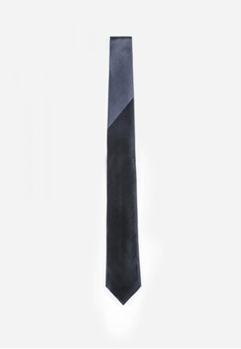 撞色斜紋質感領帶esprit台灣門市-05160-黑灰, 飾品配件, 領帶