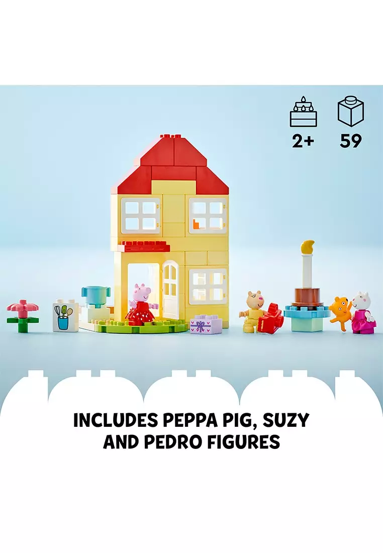 Duplo 10433 Peppa Pig Birthday House, Age 2+, Building Blocks, 2024 (59pcs)