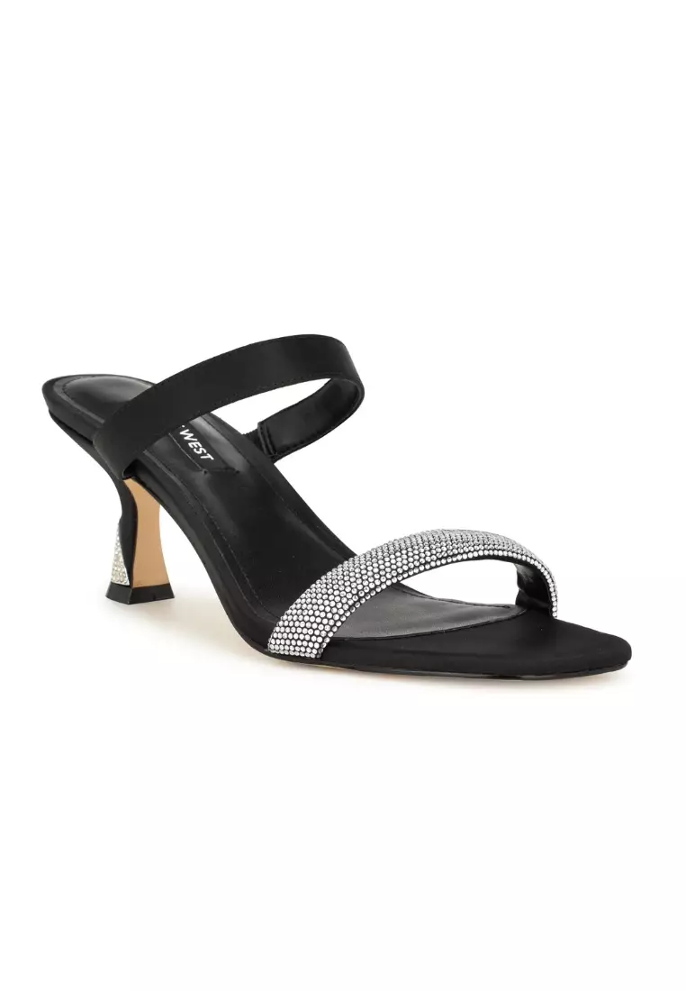 Black low heeled dress sandals hot sale