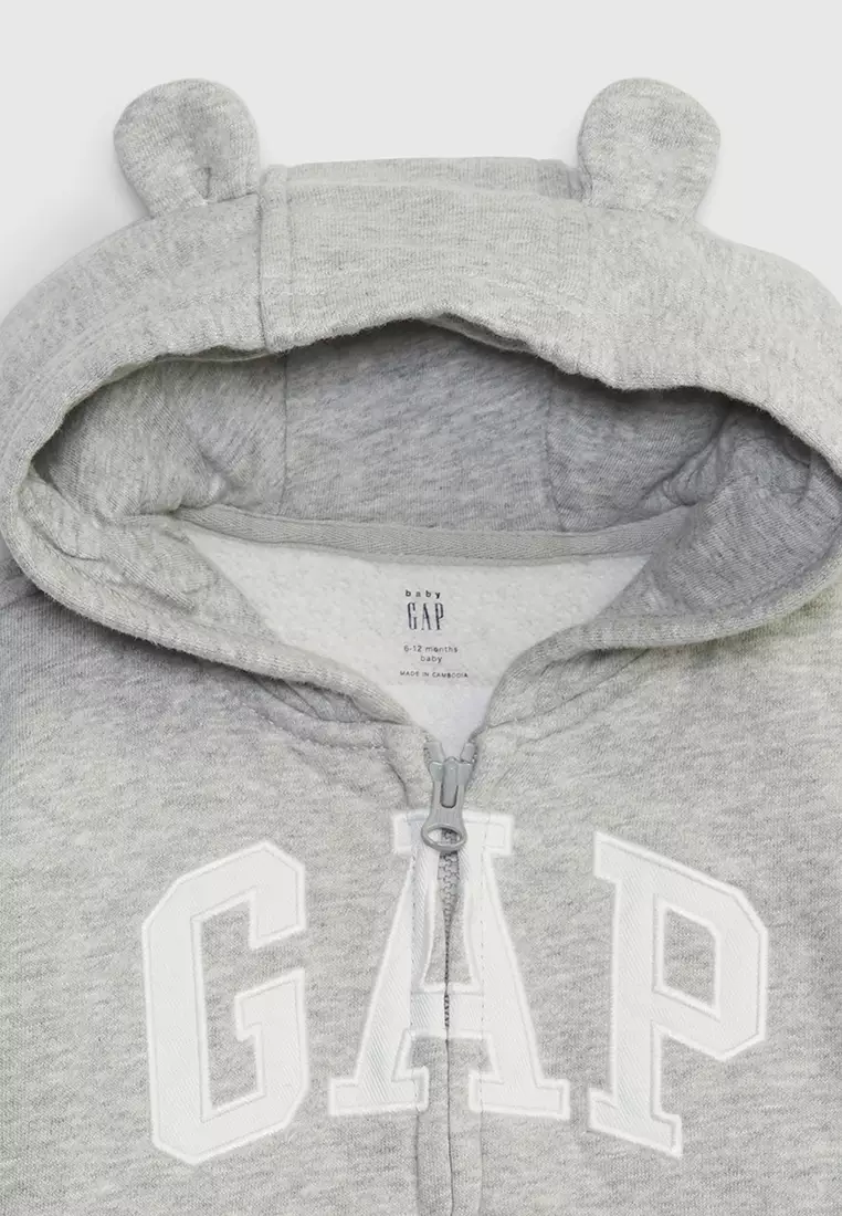 Gap hooded zip hotsell front teddy coat