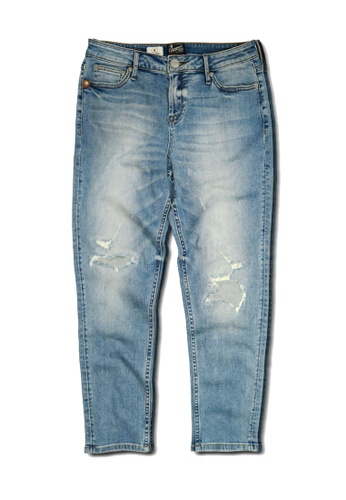 ladies slim washed ankle jeans