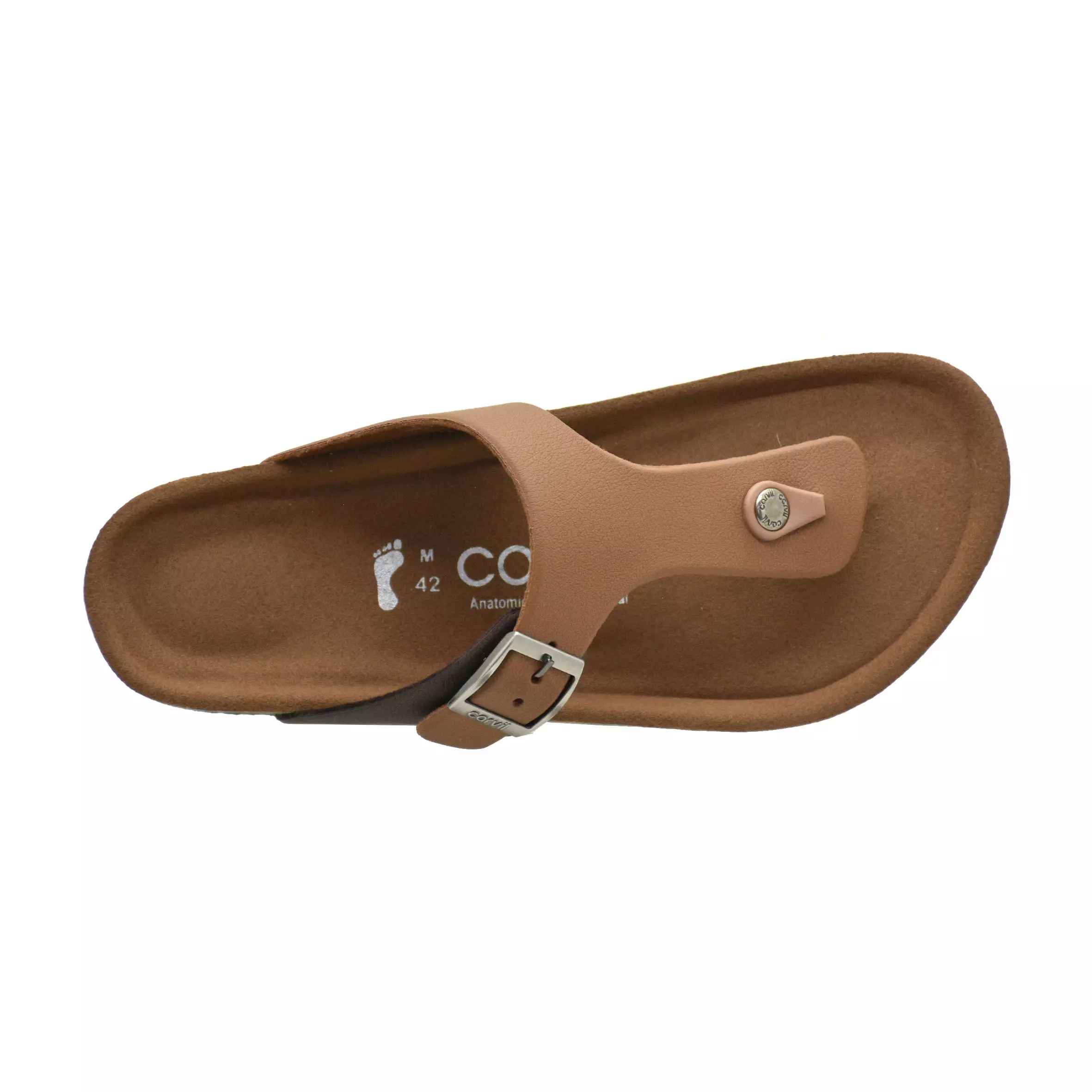 Carvil Sandal Pria Munich-01 M Stone/Dark Brown