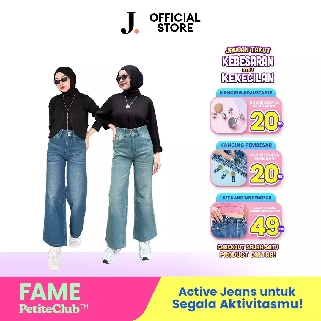 Petite Highwaist Baggy Jeans 163 FAME
