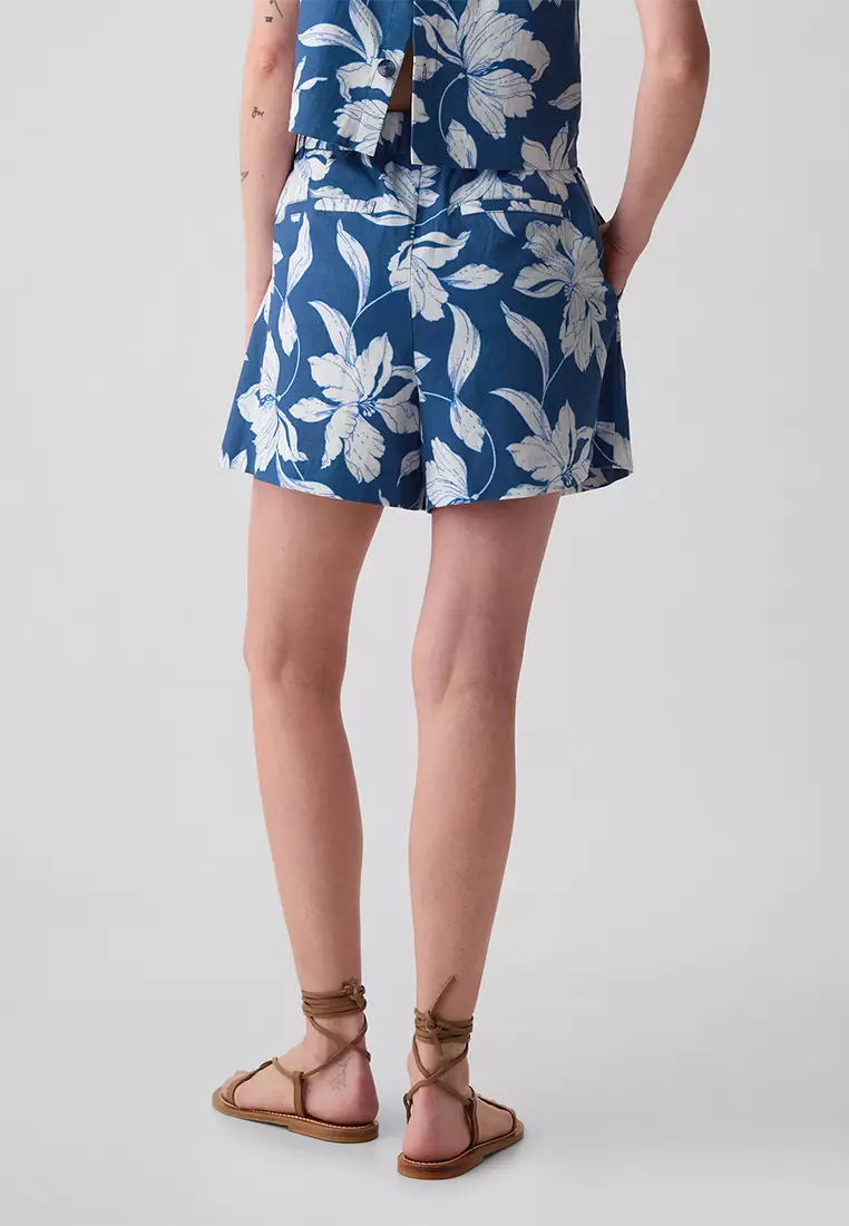 365 High Rise Linen-Blend Shorts