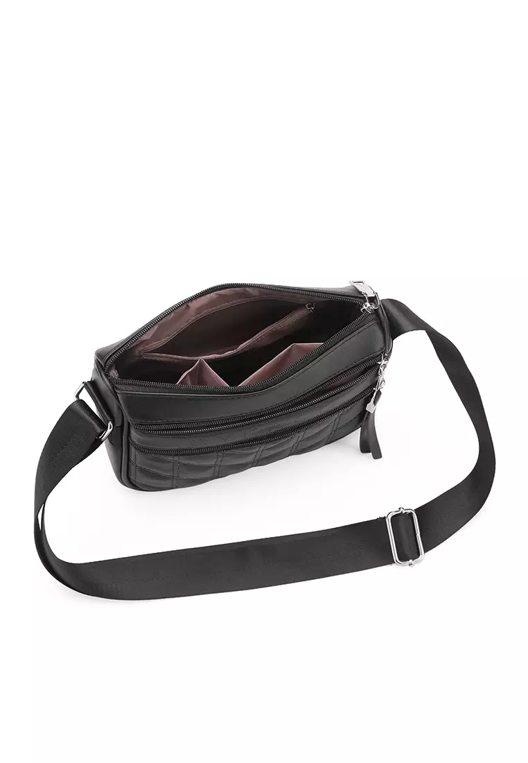 GYKACO FUMIKO Black - Tas Wanita Sling Bag - Fashion Top Handle Bag (Import)