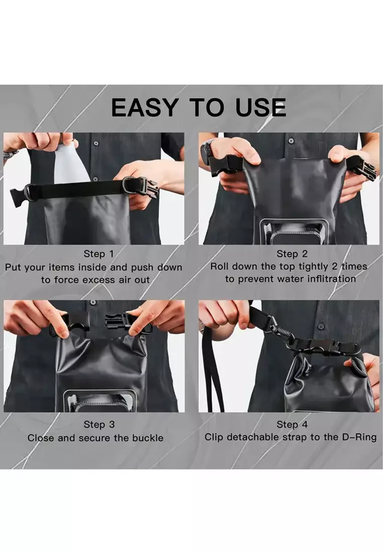 2L Dry Bag With Phone Compartment - Green