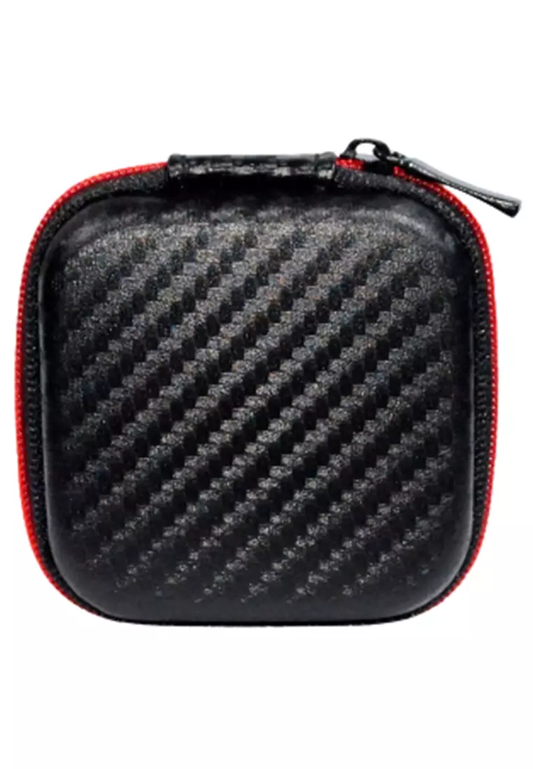 Grew Case Earphone Design Squared Simple Elegan Material EVA ORIGINAL - Black