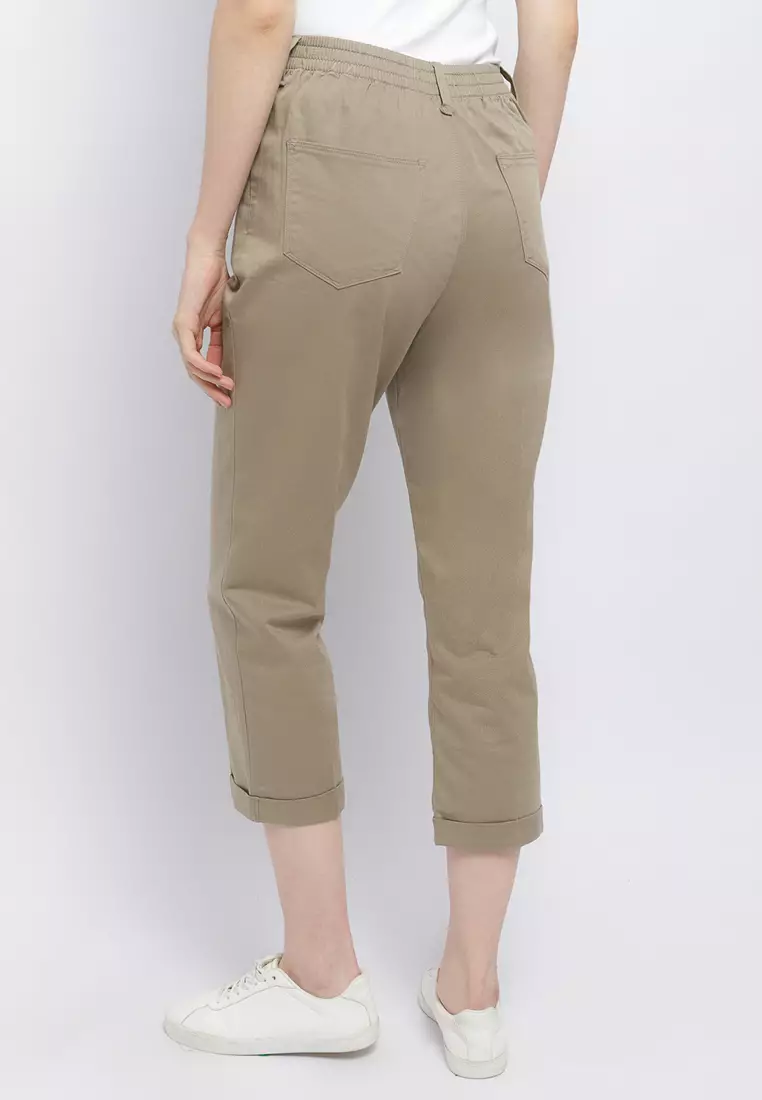 C2 Zylona Khaki Pants Wanita Straight Cut