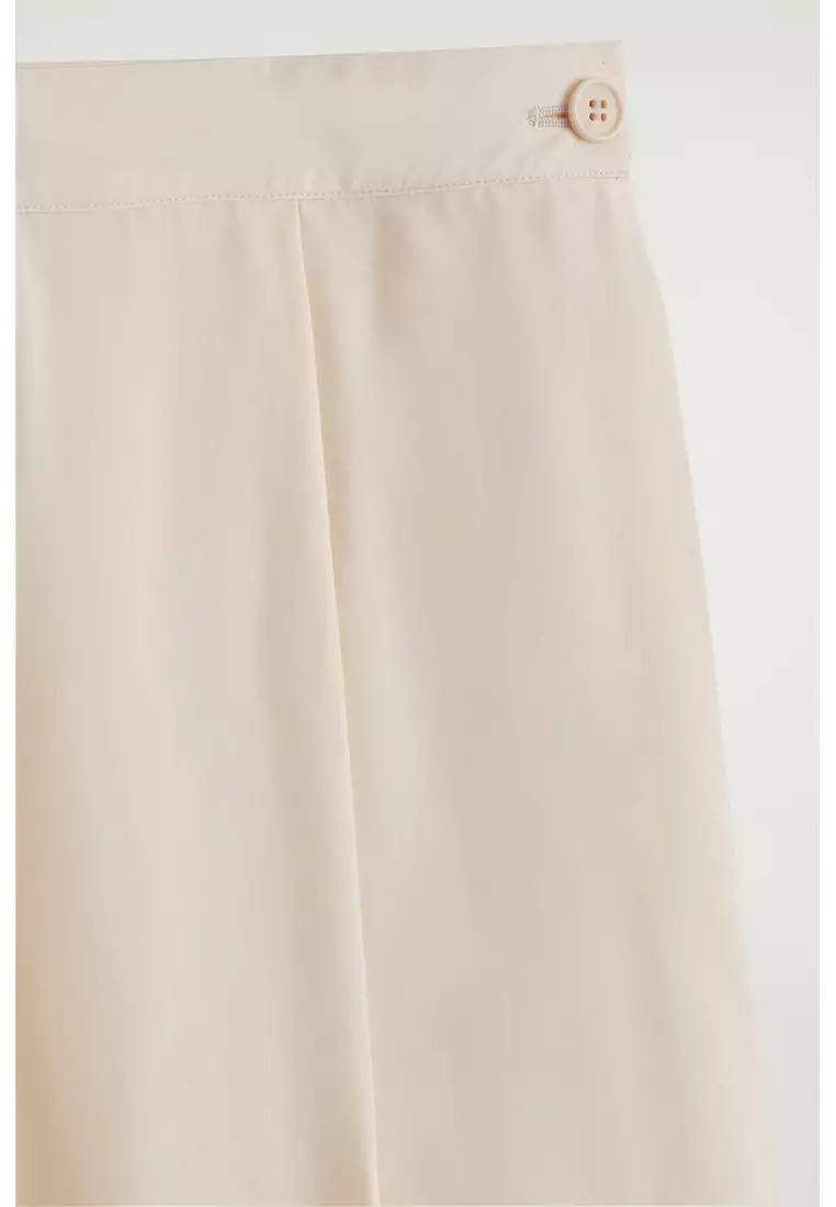 PLEATED A-LINE MIDI SKIRT