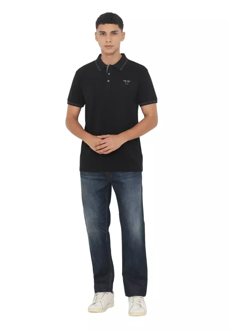 RBJ Polo Shirt Cotton Spandex Emboss Pria 255002