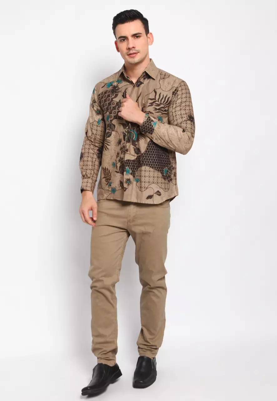 Baruna Kemeja Batik Pria Premium Slimfit Modern Lengan Panjang