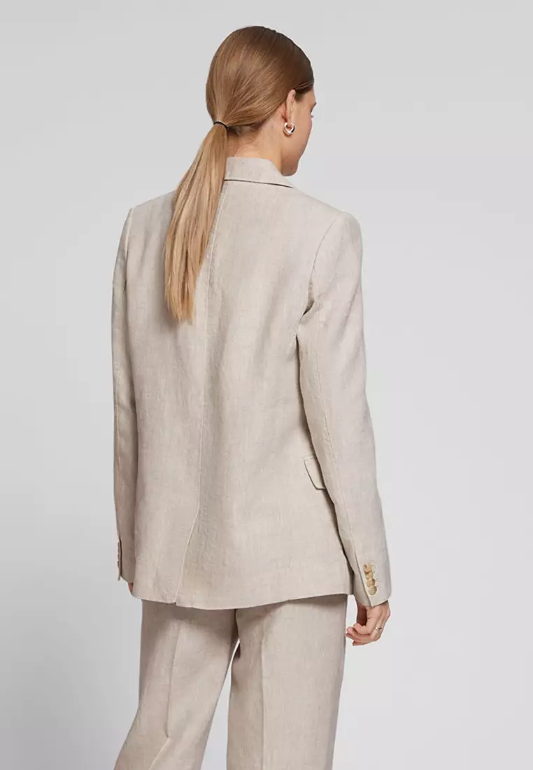 Relaxed sale linen blazer
