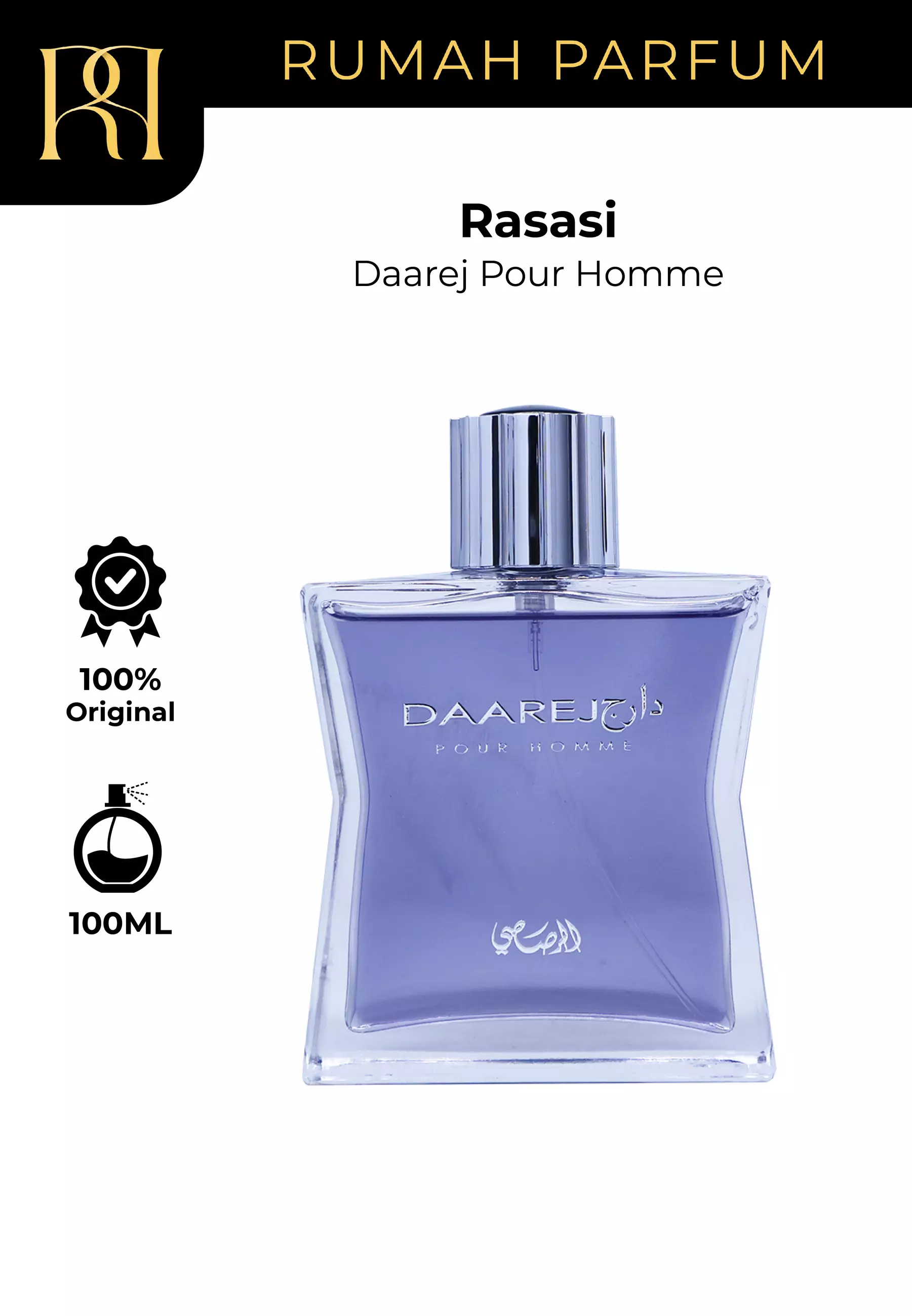 Jual RASASI Rasasi Daarej Pour Homme 100 ML Original 2025 ZALORA