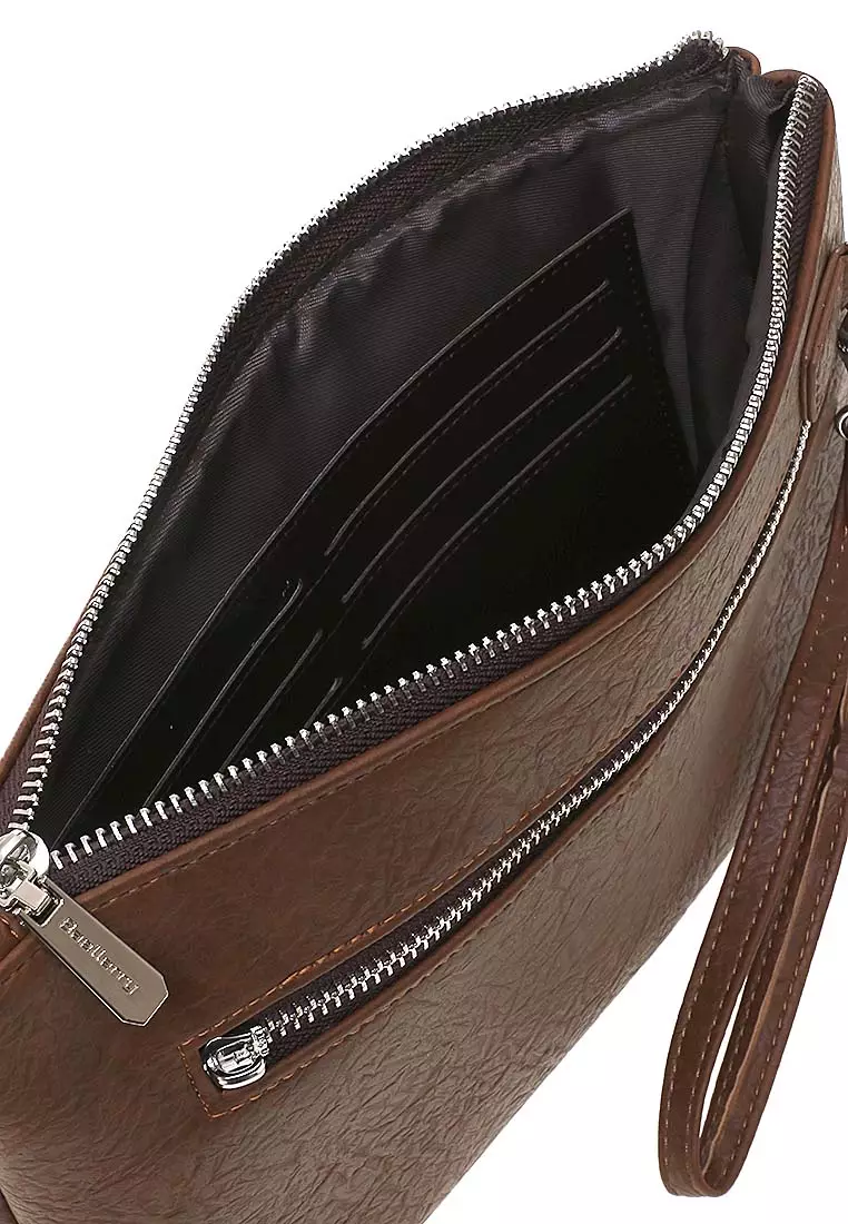 Dompet Clutch Pria Wanita Leather Wallet Large Compartment Material Kulit ORIGINAL