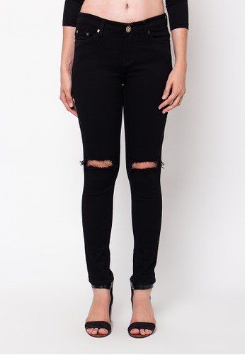 Wida Jeans Black knee ripped jeans