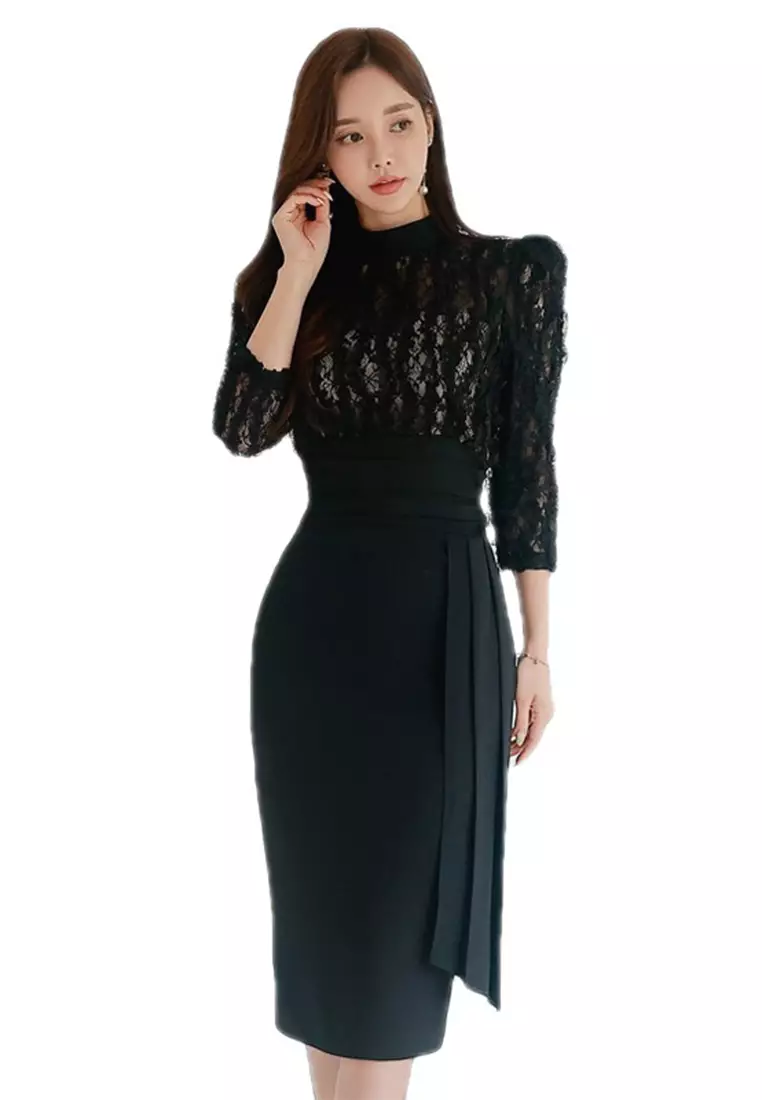 Buy Sunnydaysweety 2024 new design Korean style slim fit lace hip