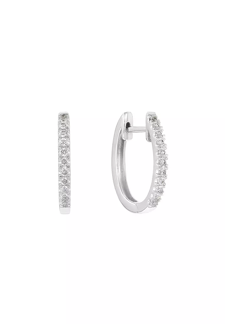 HABIB Diamond Earrings in 375/9K White Gold 44826(9C)