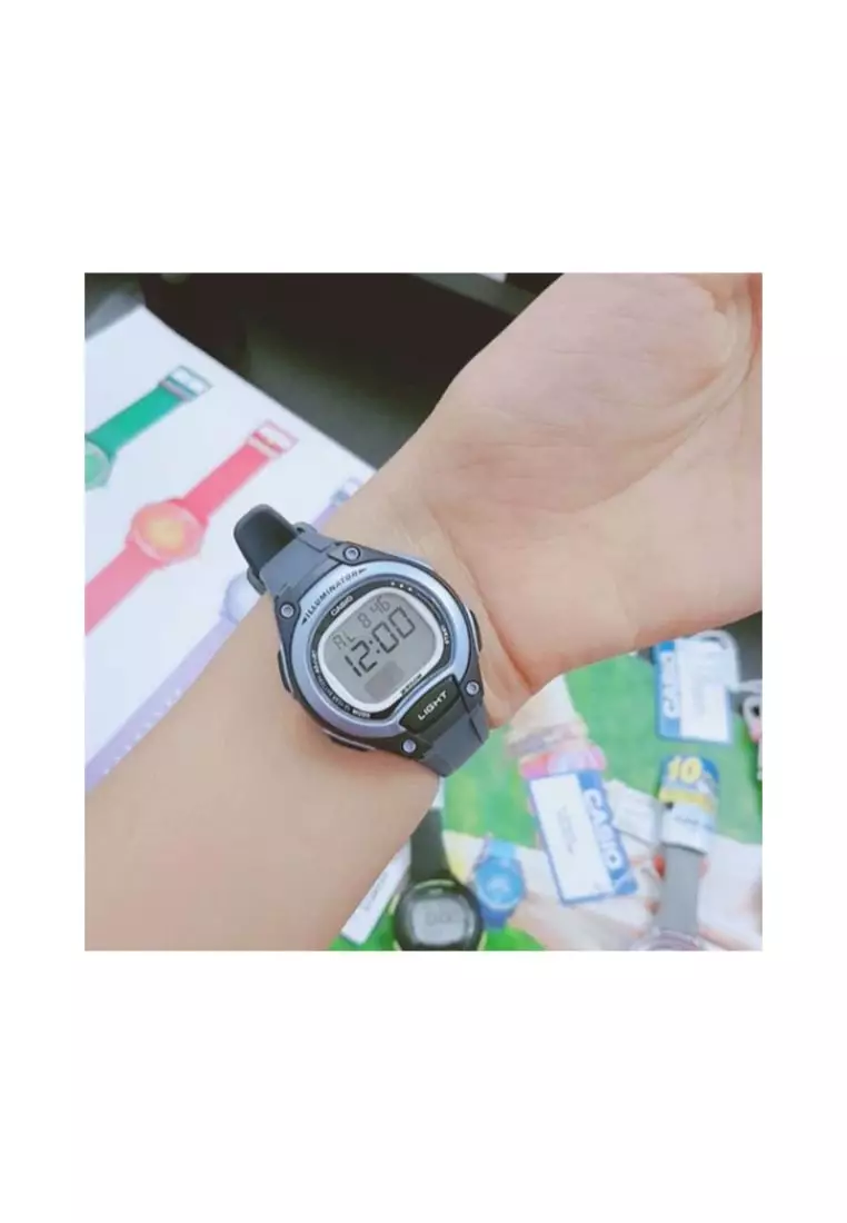 Kid's Digital Watch LW-203-2AV Blue Resin Band Watch for kids