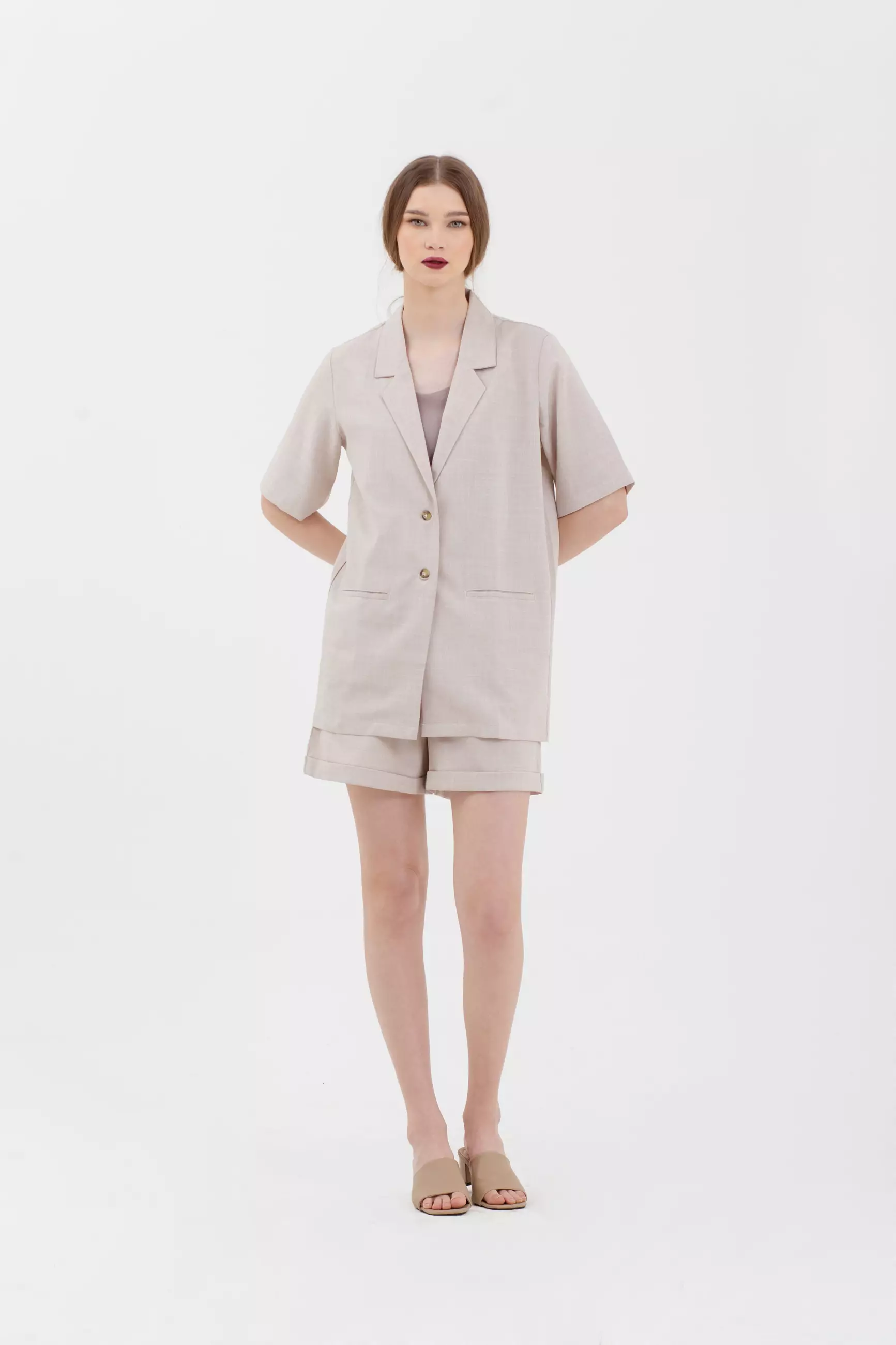 Blazer Wanita Anastasia Khaki