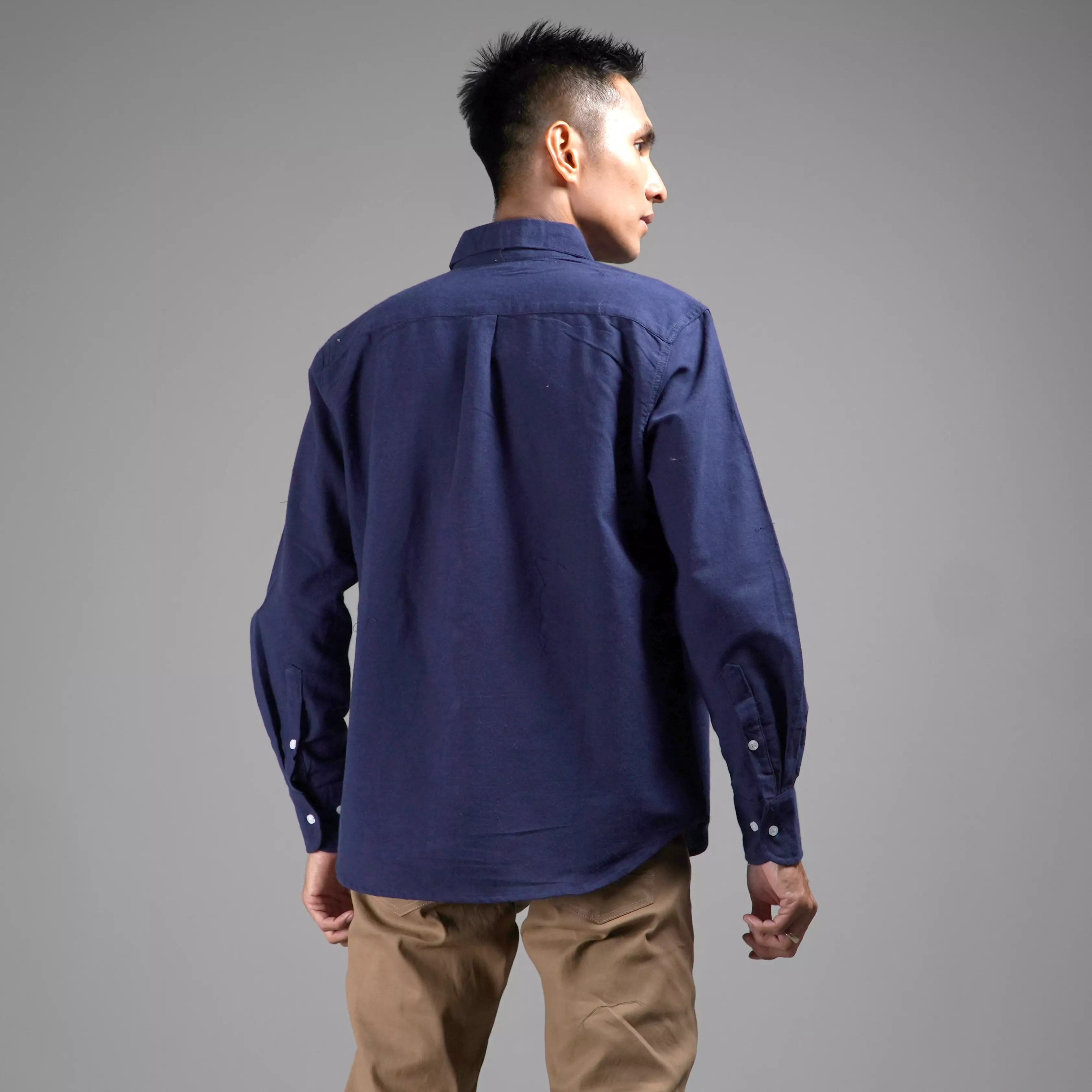  FERNANDO Workshirt Kemeja Polos Kemeja Pria Work Shirt - NAVY