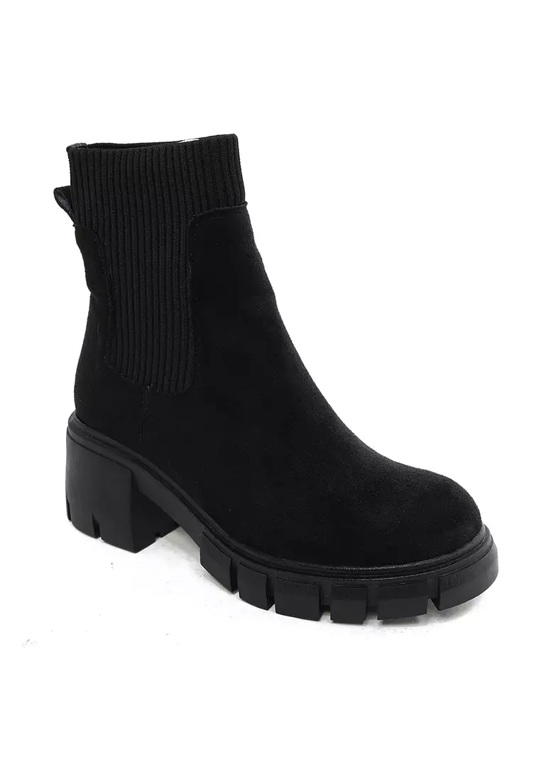 Knitted Stitched Suede Chelsea Boots WTY2030-12