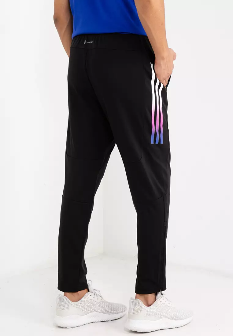 Adidas mens joggers online half stripe