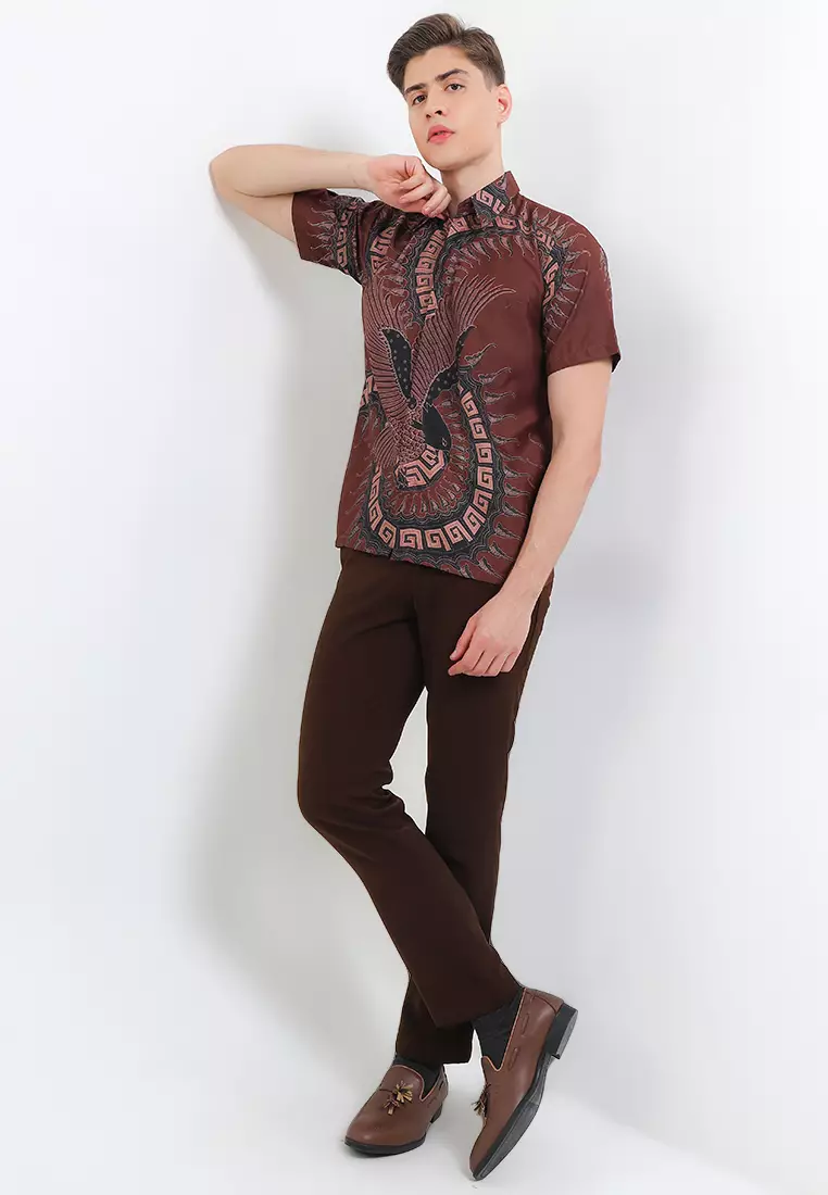 Kamandaka Kemeja Batik Exclusive Premium Pria Casual Modern Lengan Pendek