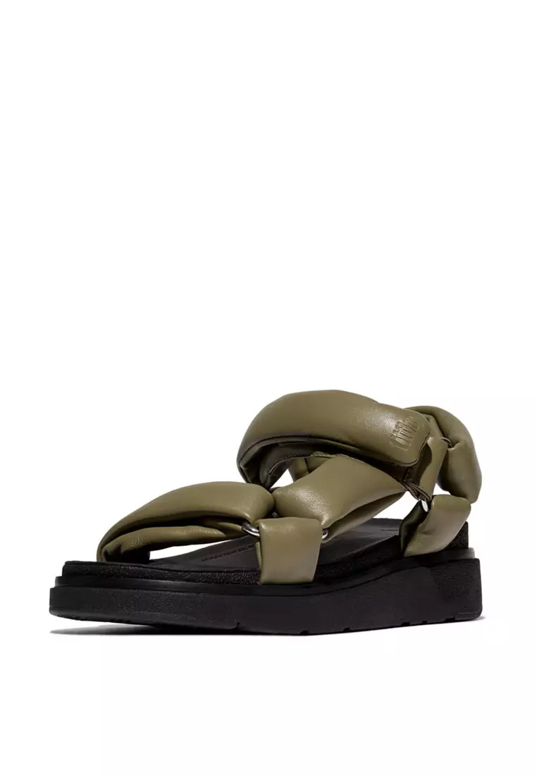 GEN-FF Women's Soft-Leather Back-Strap Sandals - Camo-Green (IZ8-C14)