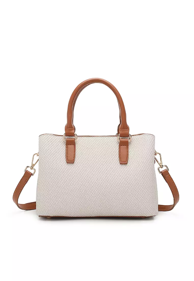 Women's Top Handle Bag / Sling Bag / Crossbody Bag / Shoulder Bag - Off White