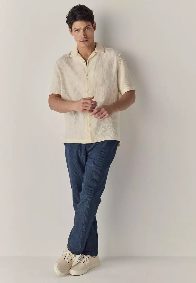 100% Cotton Short Sleeve Cheesecloth Shirt
