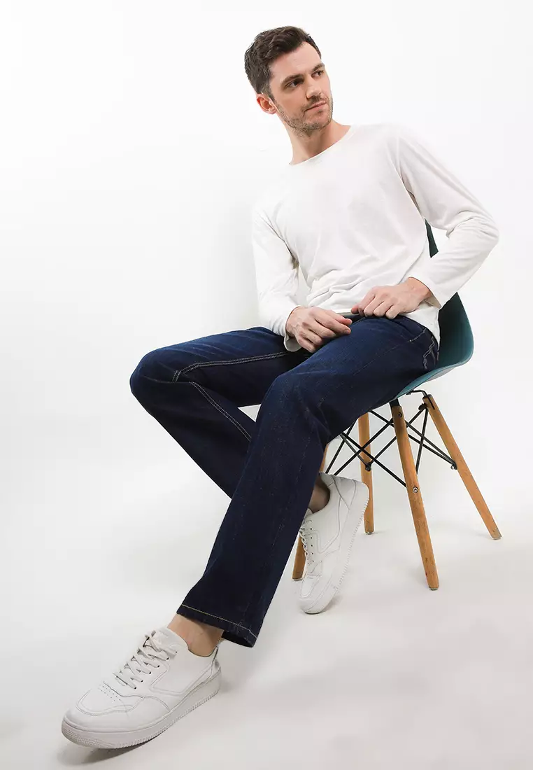 Basic Straight Fit Denim Pants BFS2301B