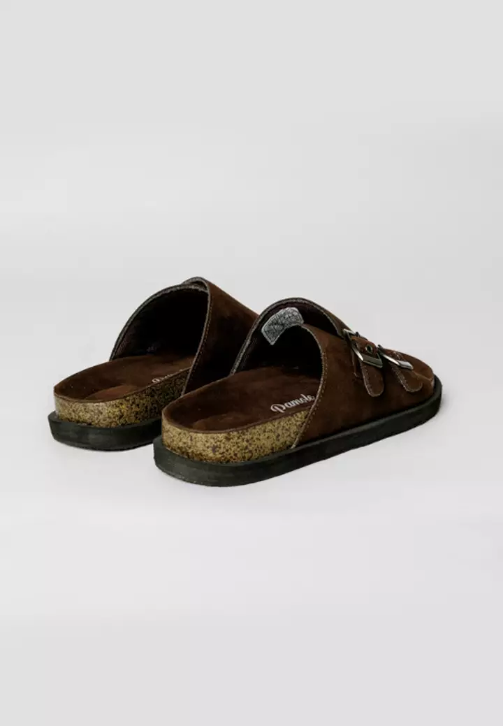 Pamole - Sandal Wanita Kekinian Sendal Cewek Sendal Flat - Aura Series Kopi