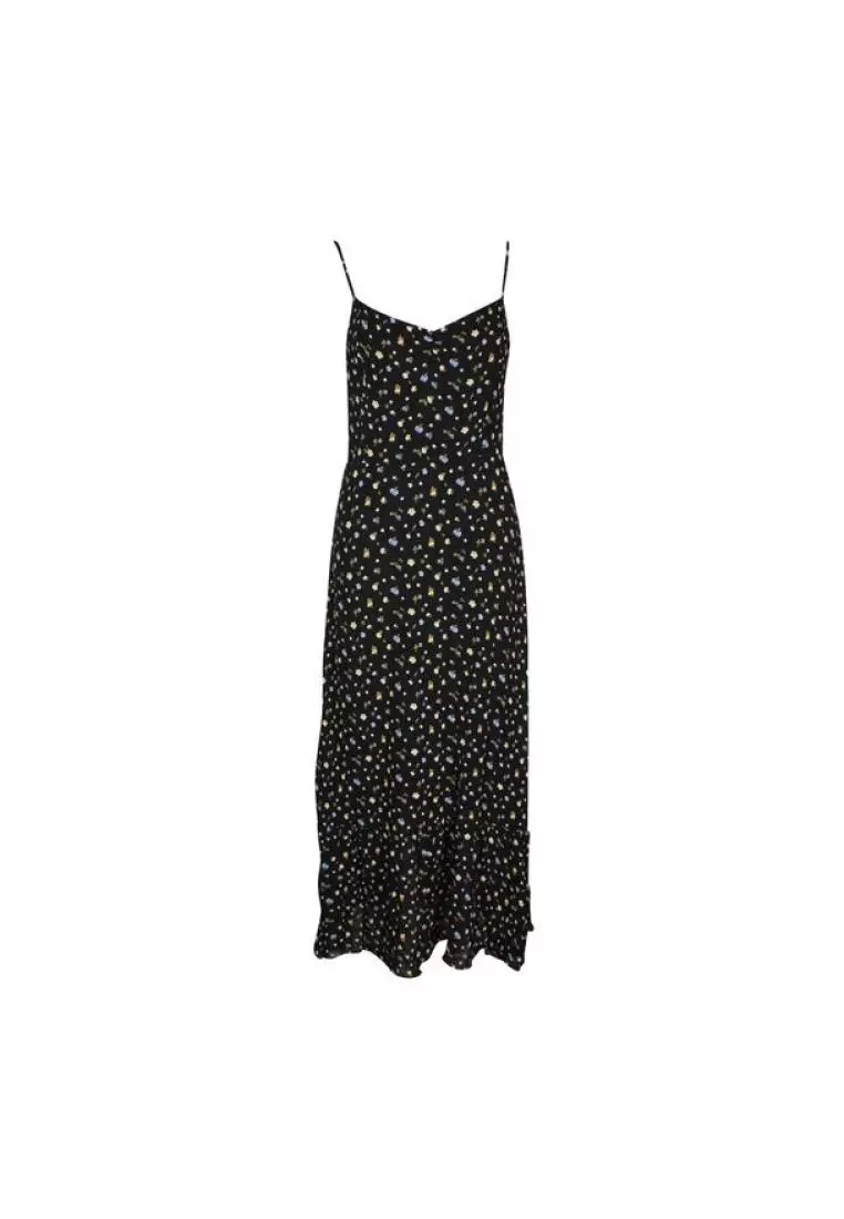 Reformation black top slip dress