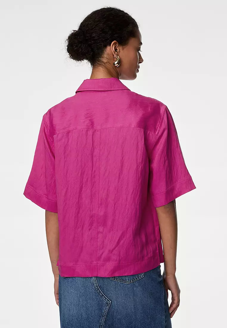 Lyocell Rich Collared Utility Shirt