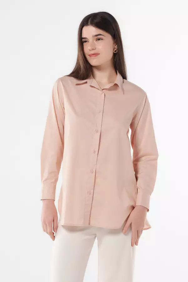 MINIMAL - Alissa - Kemeja Basic Regular Fit - Pink Colour Pink