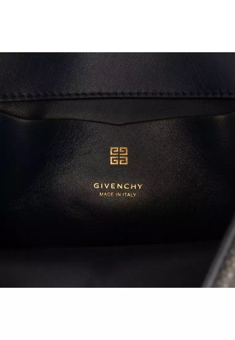 Pre-Loved Givenchy Chito Small 4g Graffiti Effect Canvas And Leather Satchel