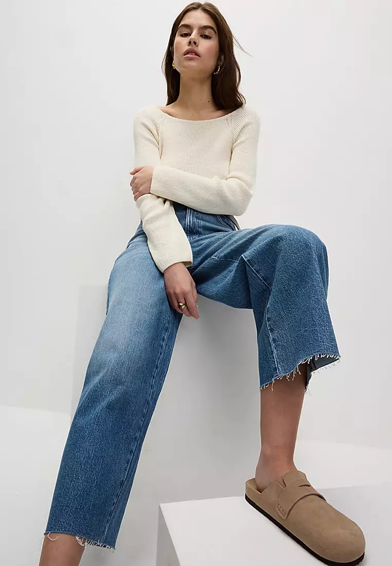 Wide Leg Cropped Jeans
