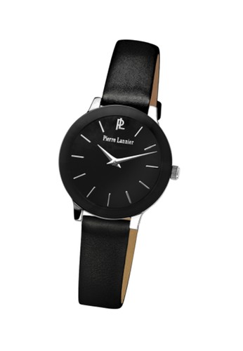 Pierre Lannier Watches - Jam Tangan Wanita - Hitam - Strap Leather - 019K633