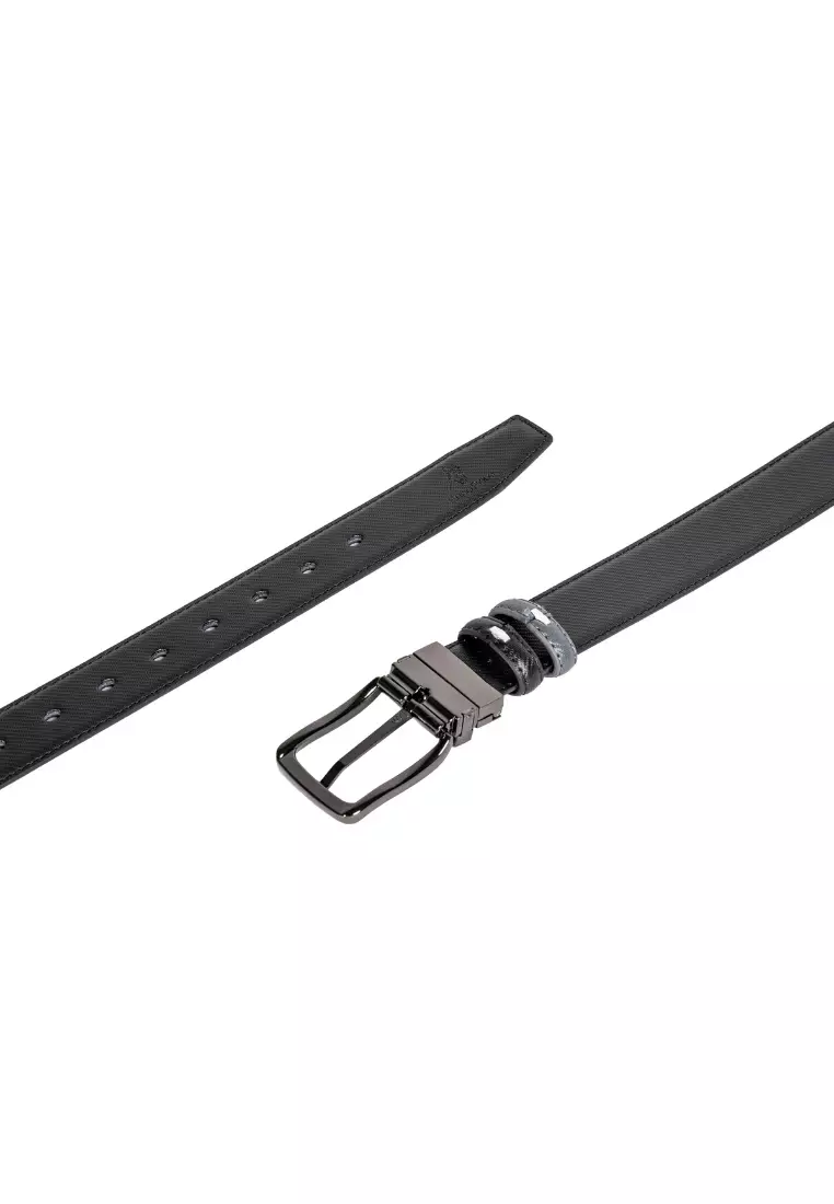 Reversible Spin Buckle Belt Business Casual Strap Belt Tali Pinggang Lelaki - EBL 2512