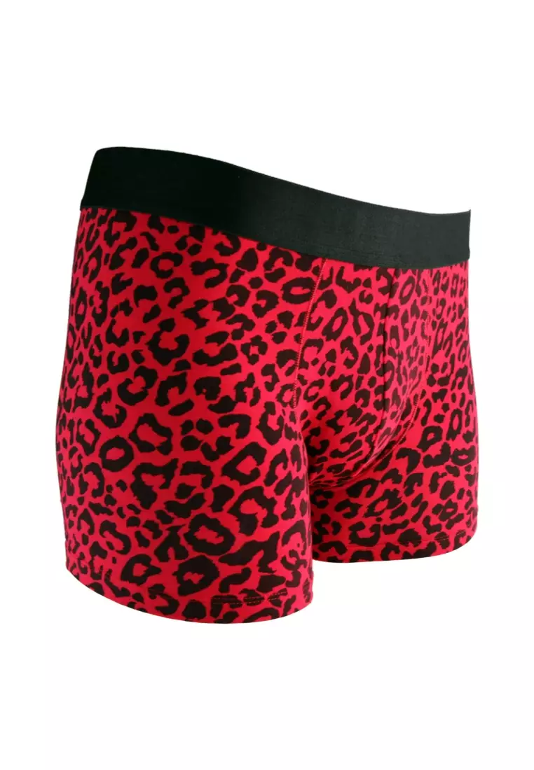 Red leopard clearance print shorts