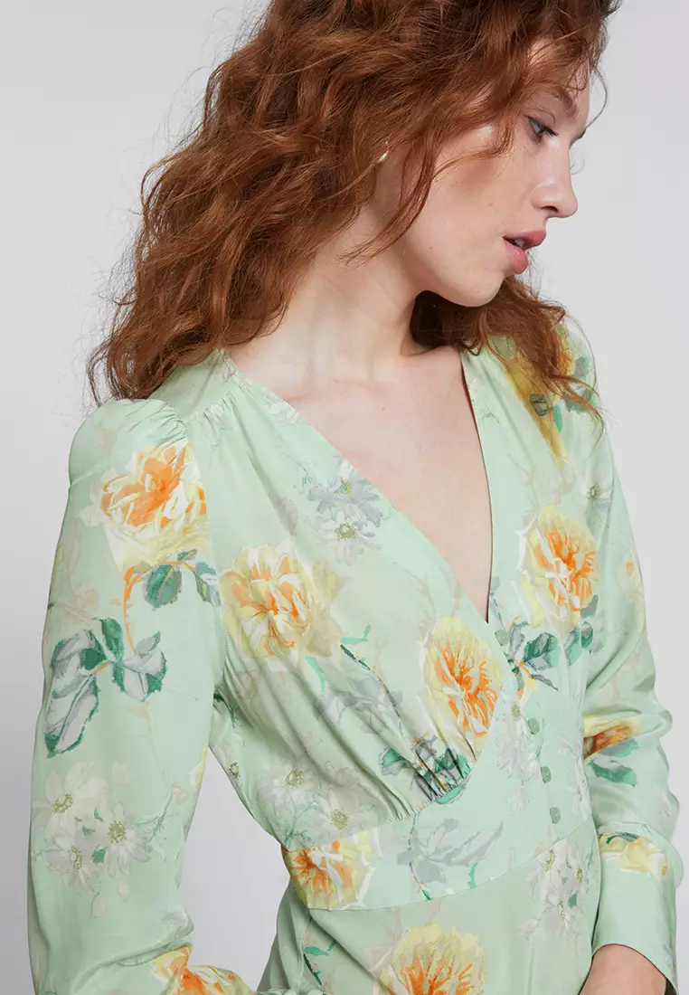 Buy & Other Stories Buttoned V-Cut Midi Dress 2026 Online | ZALORA  Philippines