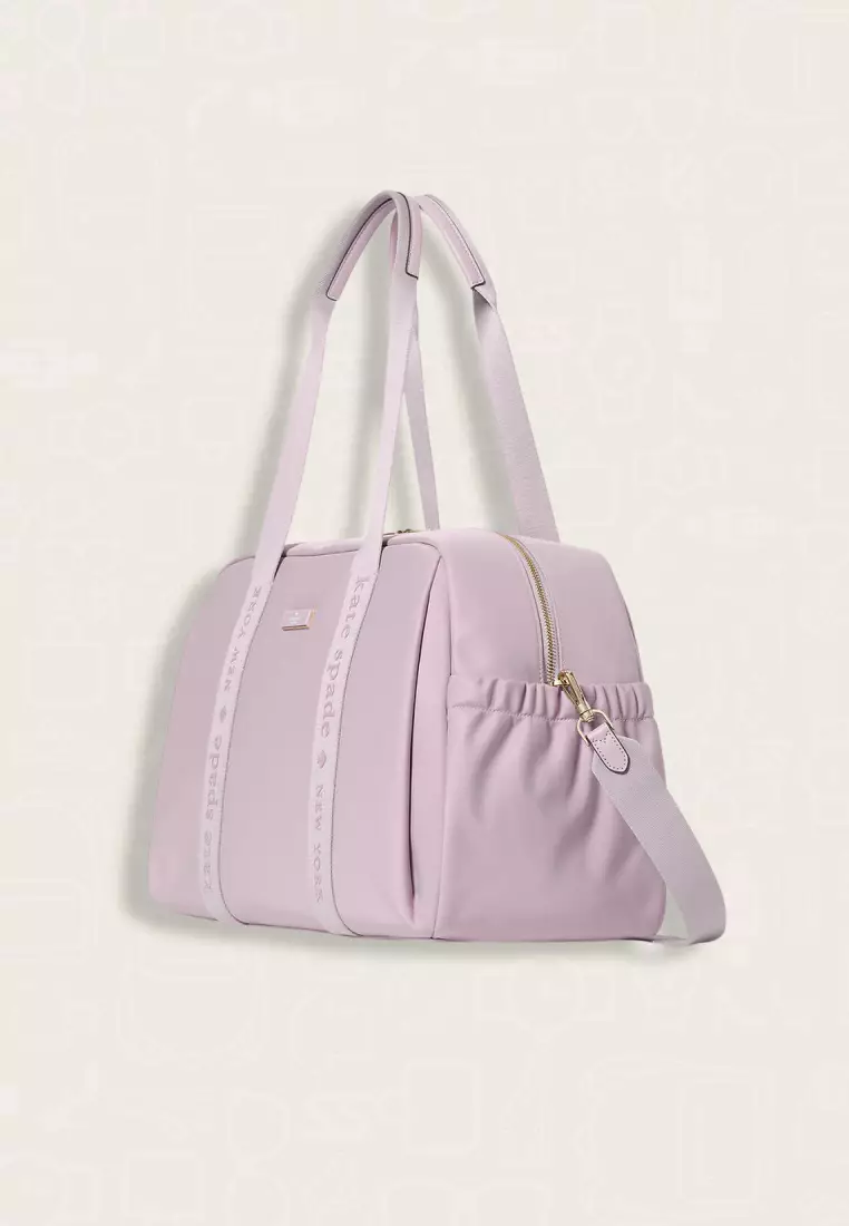 Kate Spade Carter Nylon Large Weekender Lavender Smoke