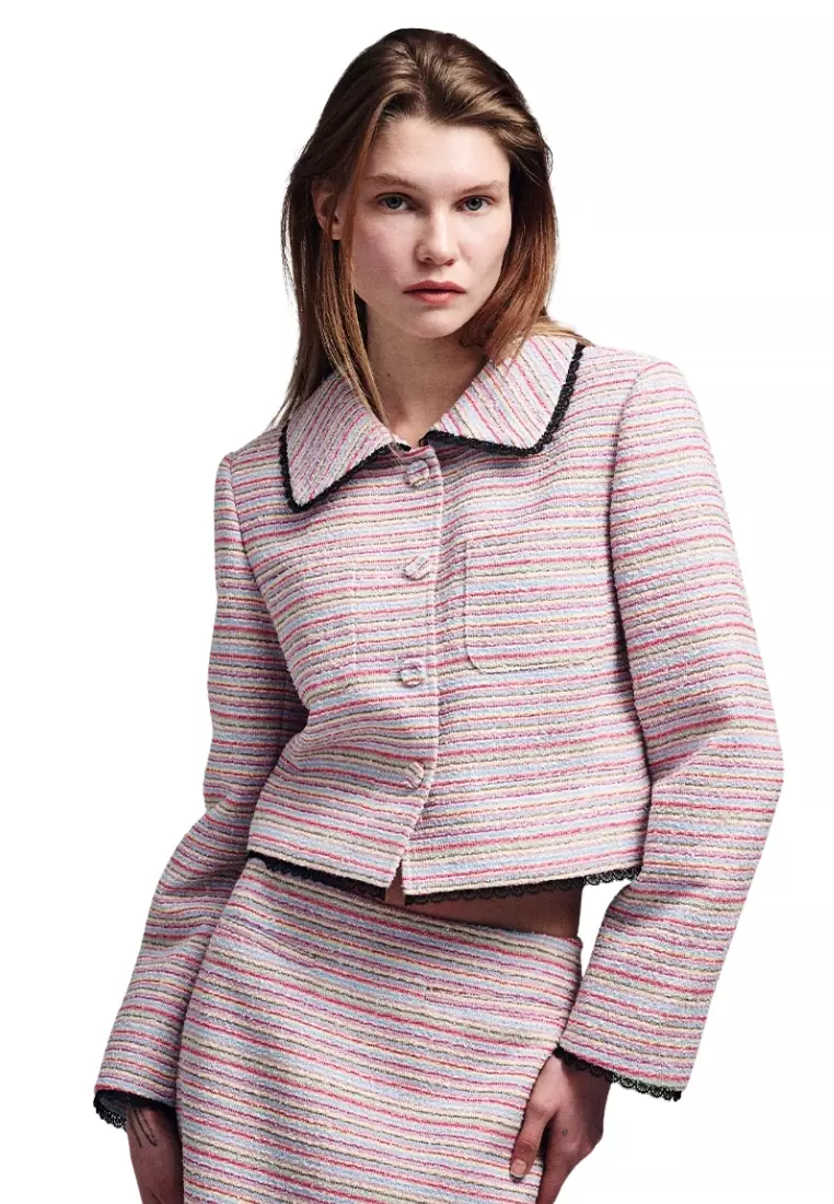 ★MARDI MERCREDI★SPRING TWEED OVERSIZED JACKET SPRING TWEED OVERSIZED JACKET_IVORY - MARDI MERCREDI