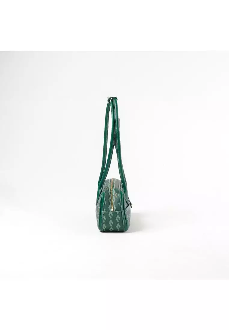 Tas CHRISTY NG MARCELO MONOGRAM PATTERN GREEN SHOULDER BAG 100% ORIGINAL