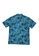 HOM blue SS Camp Collar Shirt, Blue flower print- Peacock blue B18CAAA7BA509BGS_2