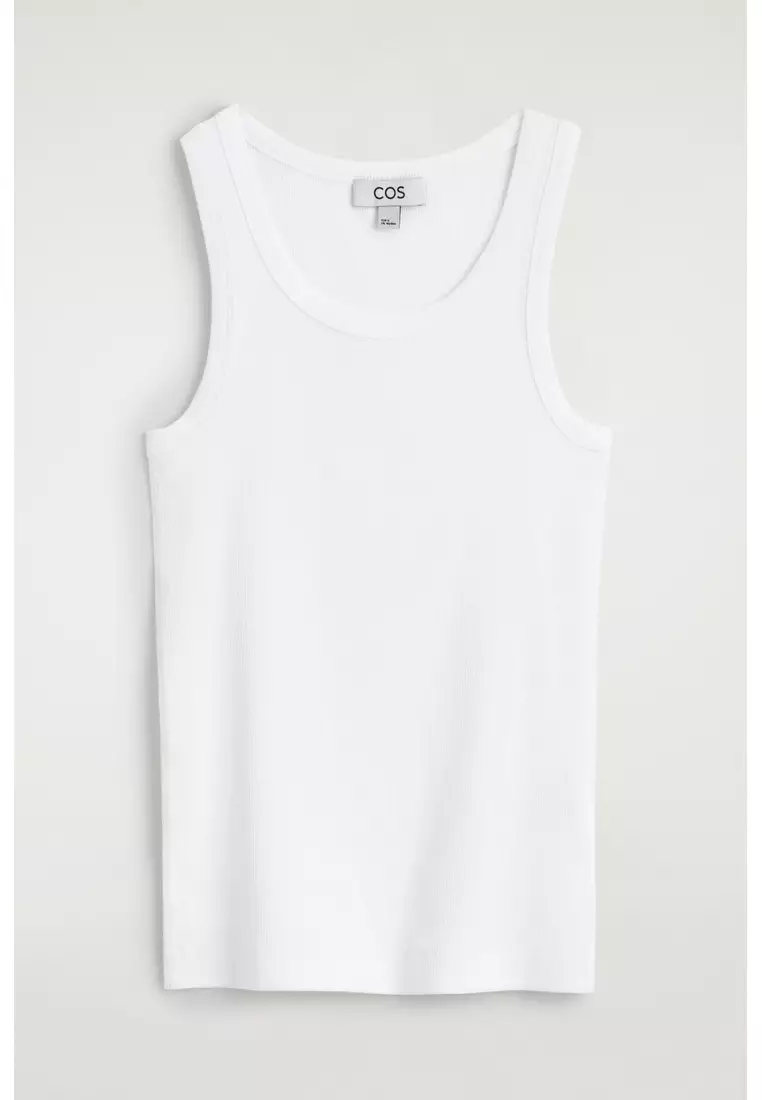 RIBBED COTTON TANK TOP