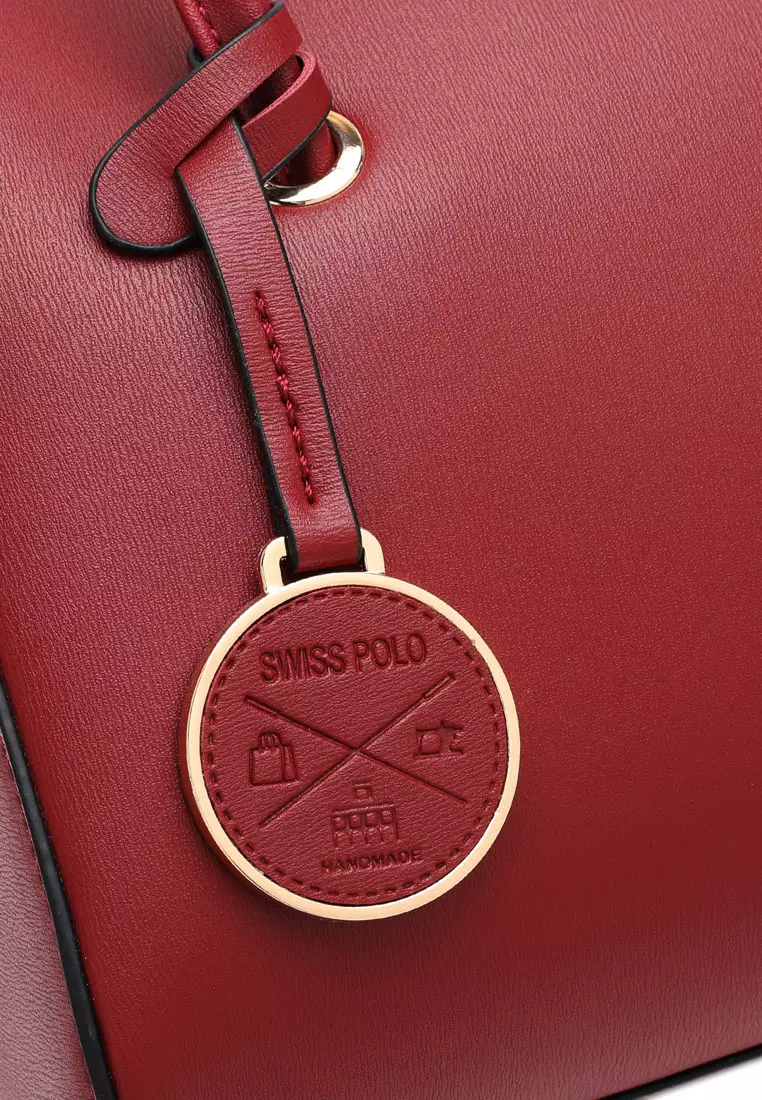 Women's Top Handle Bag / Sling Bag / Crossbody Bag - Maroon