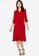 ZALORA BASICS red Tie Waist Midi Shirt Dress 6284CAAF76918BGS_3